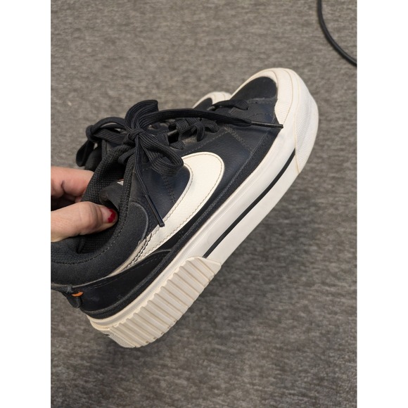 Nike Women's Size 6 Court Legacy Lift Black and White Platform Sneakers - Picture 3 of 10